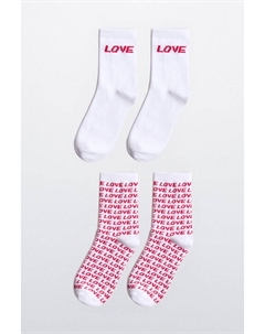 Набор носков высоких с надписями (2 пары) Befree