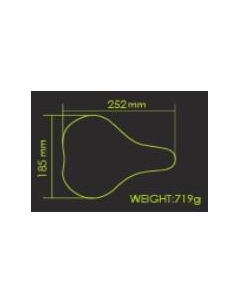 Седло велосипедное 2648, комфортное, стальная рамка, черно-серый, -2648_blk Ddk