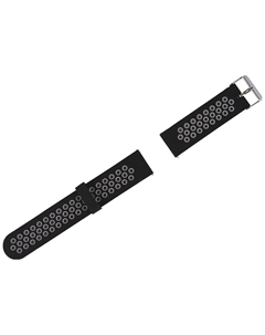 Ремешок силиконовый Red Line для cмарт часов Xiaomi Amazfit BIP/GTS 20 mm, черный с серым Red line