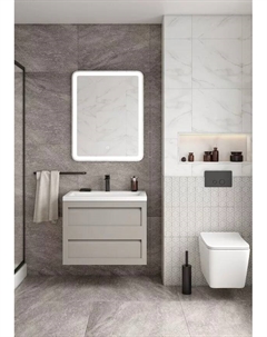 Тумба под раковину Platino 58 AM-Platino-580-2C-SO-GСM grigio chiaro matt Art&max