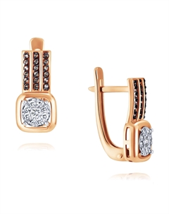 Серьги из золота Адамас