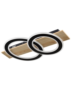 Люстра потолочная светодиодная Ledio LED 80Вт 3000-6500К черный дерево Lumion