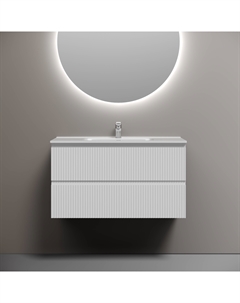 Тумба под раковину SNOB R 89 см SNR90W Bianco Sancos