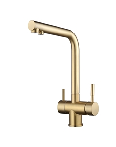 Смеситель для кухни S468G с подключением фильтра, золотой сатин Shevanik