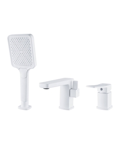 Смеситель для ванны S9912C с душевой лейкой, белый Shevanik