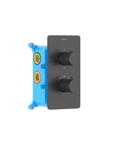 Встраиваемый термостатический смеситель для душа Европа AQ1393MB черный матовый Aquatek