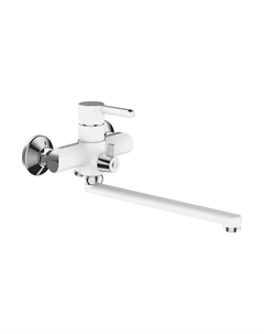 Смеситель для ванны S6022F белый, хром Shevanik