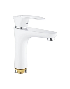 Смеситель для раковины S9801F белый, хром Shevanik