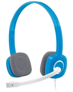 Проводная гарнитура H150, 2xJack 3.5mm, синий/белый (981-000454) Logitech