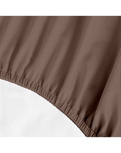 Простыня на резинке 160х200х25 см поплин Mocca (ТТ-00232770) Uniqcute