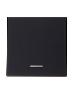 Выключатель ArtGallery одноклавишный встраиваемый карбон с подсветкой (GAL001013) Systeme electric