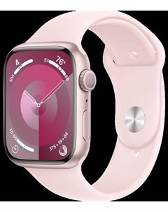 Часы Watch Series 9 GPS 45мм корпус из алюминия Розовые + ремешок Sport Band Розовый Apple