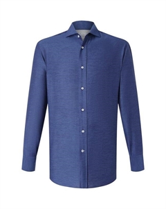 Рубашка из хлопка и льна Brunello cucinelli