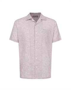 Рубашка из хлопка и льна Canali