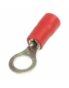 Наконечник НКИ кольцевой, 0.5 мм²/1.5 мм², под опрессовку, изолированный, красный, 100 шт., Netko Optima (RVL 1,25-8)