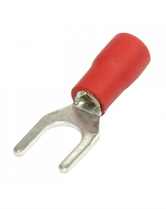 Наконечник НВИ вилочный, 0.5 мм²/1.5 мм², под опрессовку, изолированный, красный, 100 шт., Netko Optima (SVS 1,25-4)