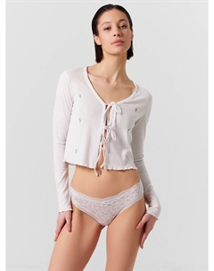 Трусы слипы женские с принтом и кружевом Mark formelle