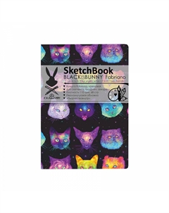 Скетчбук с бумагой Fabriano А6 64 л 110 г Black bunny