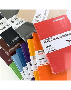 Скетчбук "MARKER & GRAPHIC LINE" 17,6х25 см 44 л 180 г твердая обл, все цвета Sketchmarker