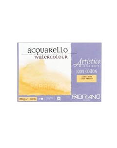 Альбом-склейка для акварели "Artistico" Фин 12,5х18 см 25 л 300 г, экстра белый Fabriano