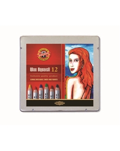 Набор карандашей акварельных восковых Koh-I-Noor 12 цветов в металле Koh-i-noor