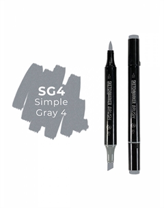 Маркер двухсторонний на спиртовой основе Brush Цвет Простой серый 4 Sketchmarker