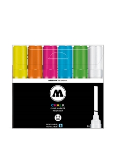 Набор маркеров "CHALK Marker Basic-Set 2" 4-6 мм 6 шт Molotow
