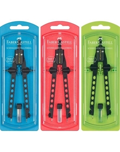 Циркуль Faber-Castell "Factory Neon" в пластиковом пенале Faber–сastell