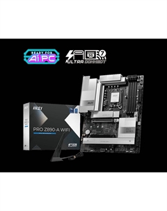 Материнская плата PRO Z890-A WIFI, LGA1851, Intel Z890, 4xDDR5 DIMM, 3PCI-Ex16, 4SATA3, 7.1-ch, 5GLAN, 9 USB 3.2, 4 USB Type-C, HDMI, ATX, Retail Msi