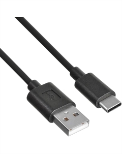 Кабель USB(Am)-USB Type-C(M), быстрая зарядка, 3А, 1 м, черный, Buro (BU-USB-AC-1M)