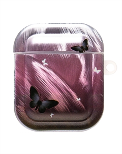 Чехол PCP10 для кейса Apple AirPods/AirPods 2, серебристый/розовый (230460) No name