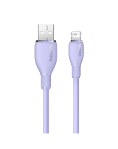 Кабель USB(Am)-Lightning 8-pin(m), экранированный, быстрая зарядка, 2.4А, 20 Вт, 1.2 м, фиолетовый, Baseus (P10355700511-B3)