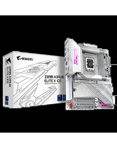 Материнская плата Z890 AORUS ELITE X ICE, LGA1851, Intel Z890, 4xDDR5 DIMM, 3PCI-Ex16, 4SATA3, 7.1-ch, 2.5GLAN, 8 USB 3.2, 2 USB Type-C, DP, Type-C DP, ATX, Retail Gigabyte