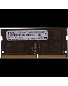 Память DDR4 SODIMM 16Gb, 3200MHz, CL22, 1.2V, (FL3200D4S22S-16G) Retail Foxline