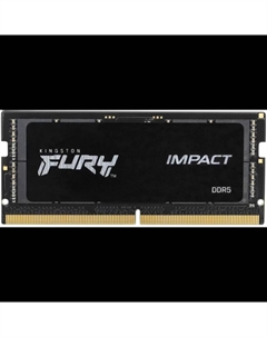 Память DDR5 SODIMM 16Gb, 6000MHz, CL38, 1.35V, FURY Impact Black (KF560S38IB-16) Retail Kingston