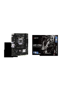 Материнская плата H510MHP 4.0, Socket1200, Intel H510, 2xDDR4, PCI-Ex16, 4SATA3, 7.1-ch, GLAN, 4 USB 3.2, VGA, HDMI, mATX, Retail Biostar
