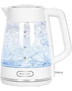 Чайник электрический Scarlett SC-EK27G104 1.7л. 2.2 кВт, стекло/пластик, белый ( SC-EK27G104)