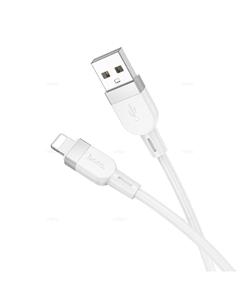 Кабель USB(Am)-Lightning 8-pin(M), быстрая зарядка, 2.4А, Power Delivery 12 Вт, 1 м, белый, HOCO Energy X109 (6942007636216) Hoco