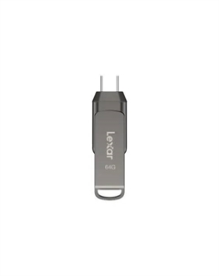 Флешка 64Gb USB 3.1 (Type A + Type C) JumpDrive D400, серый (LJDD400064G-BNQNG) Lexar