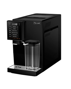 Кофемашина автоматическая Rondell RDE-1118, молотый/зерновой, 1.1 л, автоматический капучинатор, дисплей, черный, 1.35 кВт (RDE-1118)