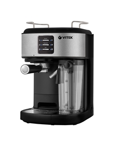 Кофеварка рожковая VITEK VT-8489, 1.25 кВт, кофе молотый, 1.5 л, автоматический капучинатор, черный/серебристый (VT-8489) Vitek