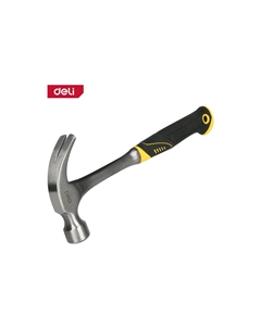 Молоток-гвоздодер цельнокованый, рукоять металлическая обрезиненная, боек кованая сталь 550 г, DL5073 (DL5073) Deli