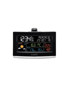 Метеостанция с беспроводным датчиком, температура в помещении / температура снаружи / влажность в помещении / влажность снаружи, черный, LaCrosse WS6837 (WS6837) Lacrosse