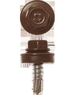 Саморез кровельный для металлических конструкций 5.5 мм x 2.5 см, цинковое покрытие, с шайбой, RAL-8017 шоколадно-коричневый, 420 шт., Профессионал (4-300315-55-025-8017]) Зубр