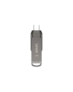 Флешка 128Gb USB 3.1 (Type A + Type C) JumpDrive D400, серый (LJDD400128G-BNQNG) Lexar