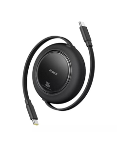 Кабель USB Type-C-USB Type-C, плоский, экранированный, быстрая зарядка, 3А, 100 Вт, 2 м, черный, Baseus Free2Pull P10364500113-01 (P10364500113-01)