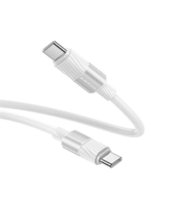 Кабель USB Type-C-USB Type-C, 3А, 60 Вт, 1 м, белый, Borofone BX106