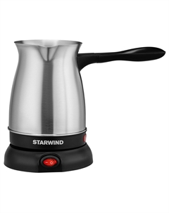 Кофеварка турка электрическая STARWIND STS6054, 600 Вт, кофе молотый, 600 мл, серебристый/черный (STS6054) Starwind