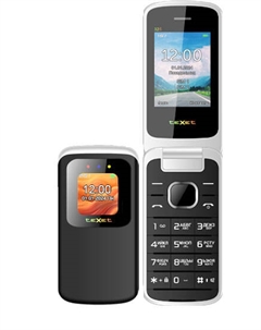 Мобильный телефон teXet TM-325, 2.4" 320x240 TN, 32Mb RAM, 32Mb, BT, 1xCam, 2-Sim, 1000 мА·ч, USB Type-C, черный Texet