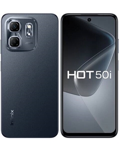 Смартфон Infinix HOT 50i, 6.78" 1600x720 IPS, MediaTek Helio G81, 6Gb RAM, 128Gb, 3G/4G, NFC, Wi-Fi, BT, 2xCam, 2-Sim, 5000 мА⋅ч, USB Type-C, Android 14, черный (10060957)